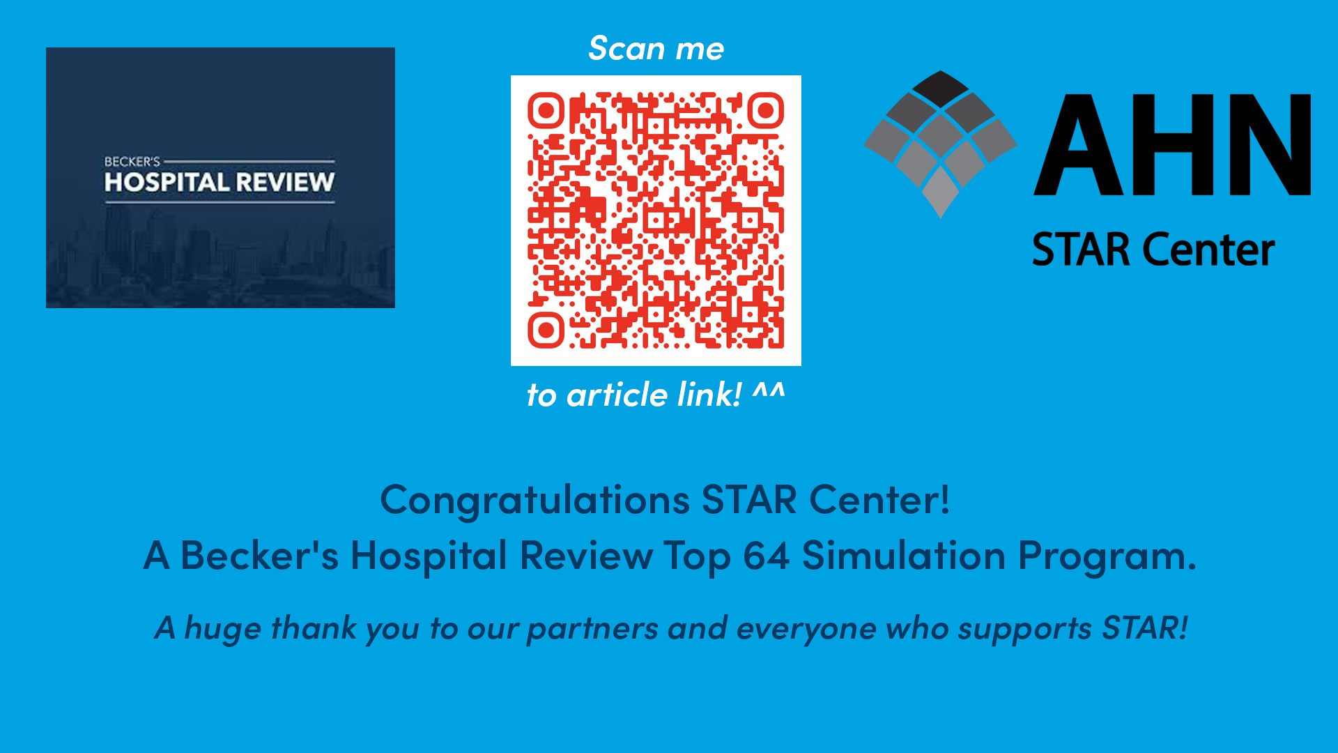 A Becker's Hospital Review Top 64 Simulation Program.