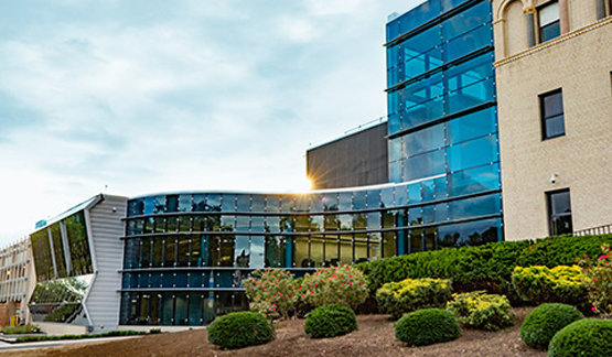 An exterior view of the new Cancer Institute research hub at Allegheny General Hospital